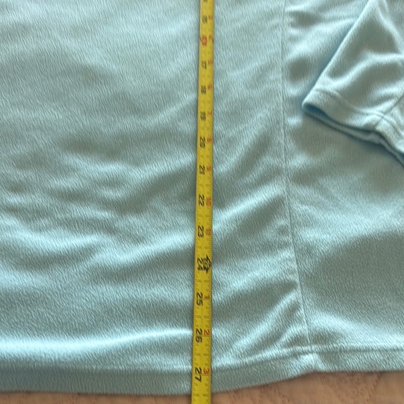 Columbia Sky Blue Light Weight Fleece Pullover 1X - Picture 10 of 14